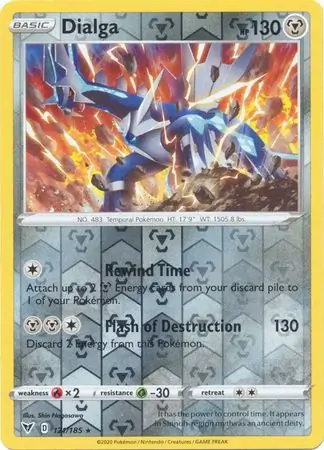 Dialga Reverse Holo Pokemon card from Vivid Voltage