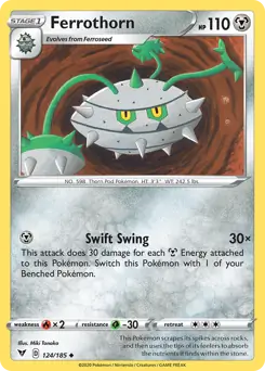 Ferrothorn Pokemon card from Vivid Voltage