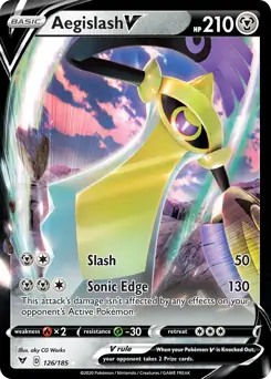 Aegislash V Pokemon card from Vivid Voltage