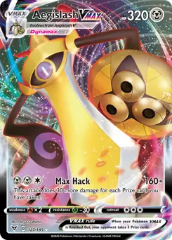 Aegislash VMAX Pokemon card from Vivid Voltage