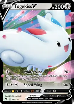 Togekiss V Pokemon card from Vivid Voltage