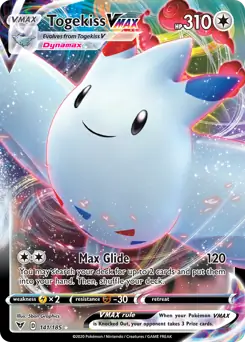Togekiss VMAX Pokemon card from Vivid Voltage