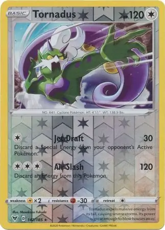Tornadus Reverse Holo Pokemon card from Vivid Voltage