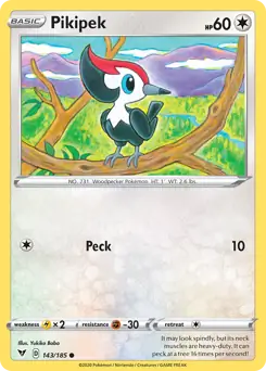 Pikipek Pokemon card from Vivid Voltage