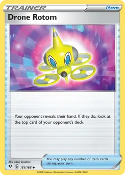 Drone Rotom Pokemon card from Vivid Voltage