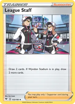 League Staff Pokemon card from Vivid Voltage