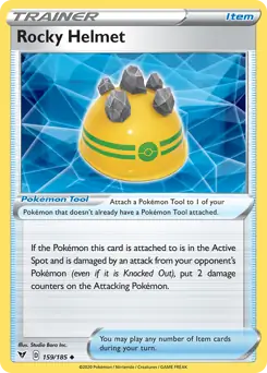 Rocky Helmet Pokemon card from Vivid Voltage