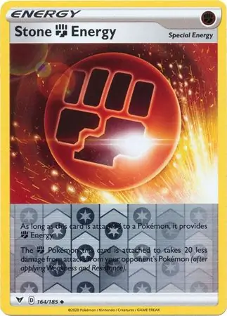 Stone Fighting Energy Reverse Holo Pokemon card from Vivid Voltage