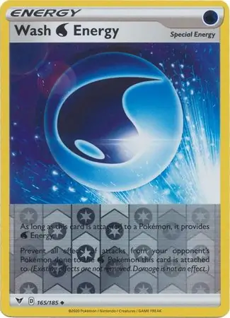 Wash Water Energy Reverse Holo Pokemon card from Vivid Voltage