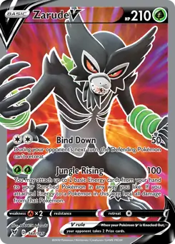 Full Art Zarude V Pokemon card from Vivid Voltage