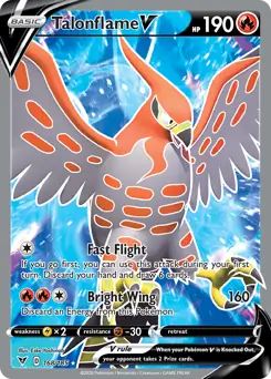 Full Art Talonflame V Pokemon card from Vivid Voltage