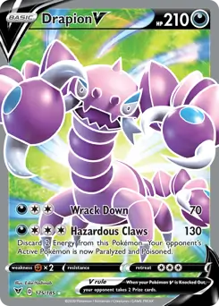 Full Art Drapion V Pokemon card from Vivid Voltage