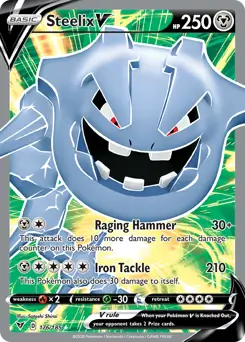 Full Art Steelix V Pokemon card from Vivid Voltage