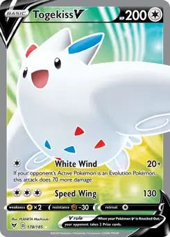 Full Art Togekiss V Pokemon card from Vivid Voltage