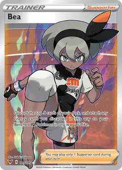 Full Art Bea Pokemon card from Vivid Voltage