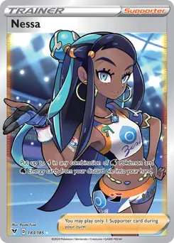 Full Art Nessa Pokemon card from Vivid Voltage