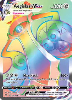 Aegislash VMAX Secret Pokemon card from Vivid Voltage