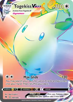 Togekiss VMAX Secret Pokemon card from Vivid Voltage