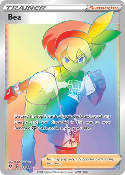 Bea Secret Pokemon card from Vivid Voltage