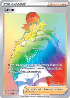Leon Secret Pokemon card from Vivid Voltage