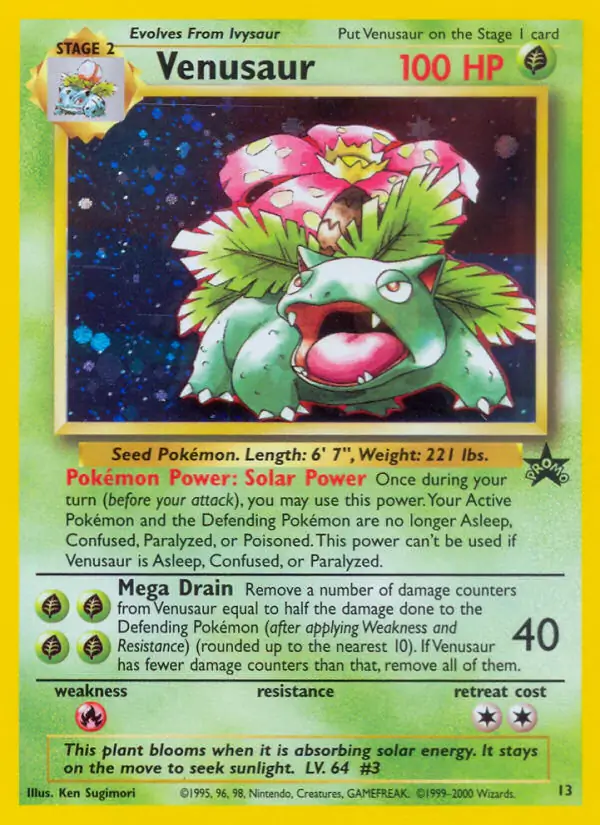 Venusaur Pokemon card from WOTC Promo
