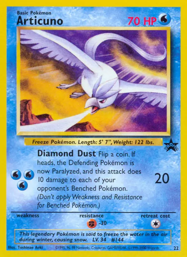 Articuno Pokemon card from WOTC Promo