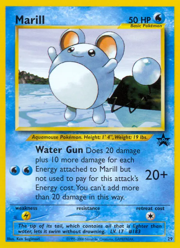Marill Pokemon card from WOTC Promo