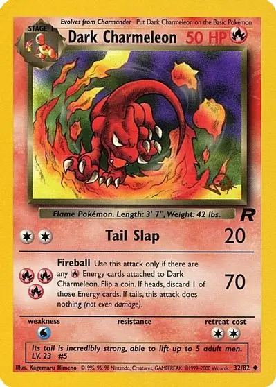 Dark Charmeleon Pokemon card from WOTC Promo