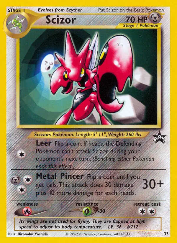 Scizor Pokemon card from WOTC Promo