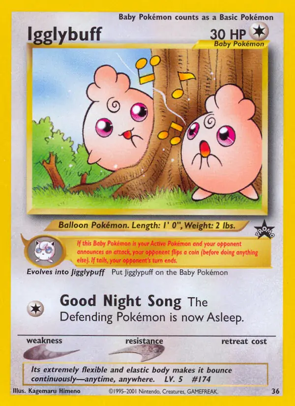 Igglybuff Pokemon card from WOTC Promo