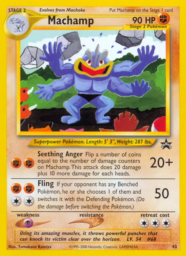 Machamp Pokemon card from WOTC Promo