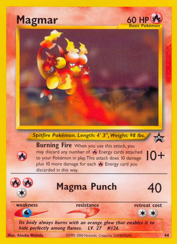 Magmar Pokemon card from WOTC Promo
