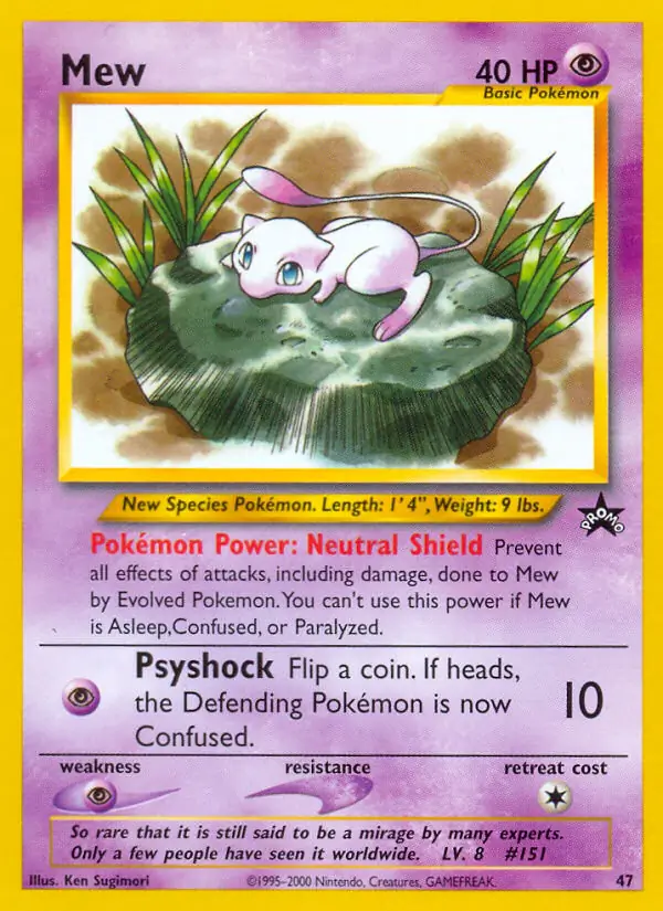 Mew Pokemon card from WOTC Promo