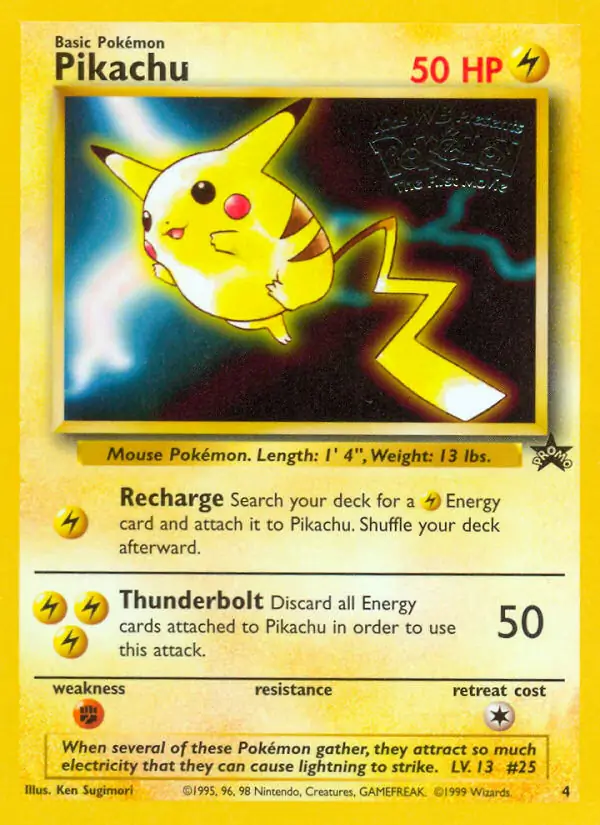 Pikachu Pokemon card from WOTC Promo