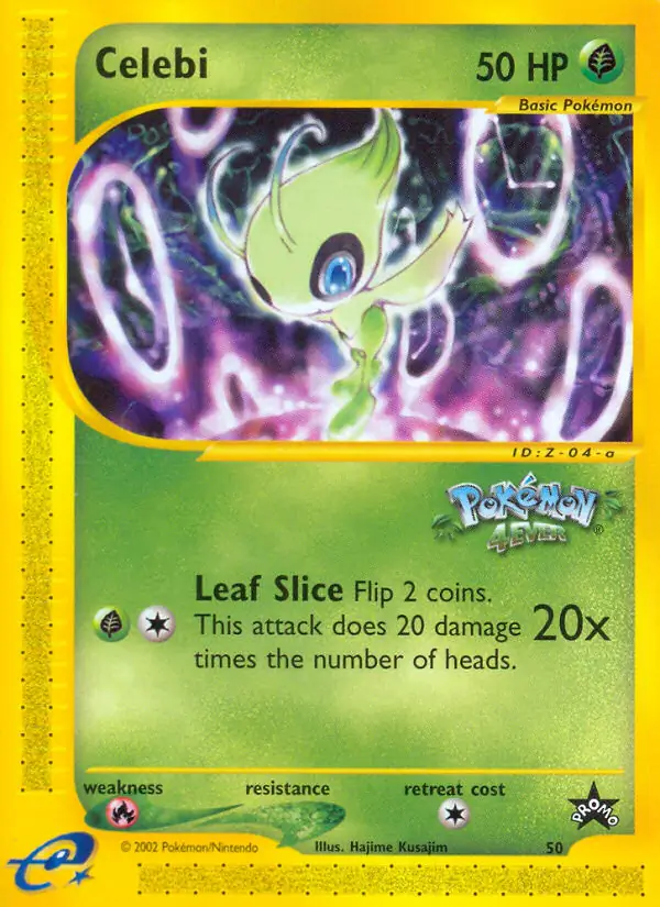 Celebi Pokemon card from WOTC Promo