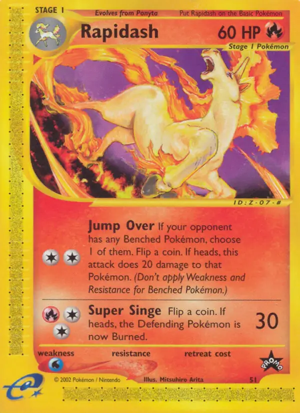 Rapidash Pokemon card from WOTC Promo