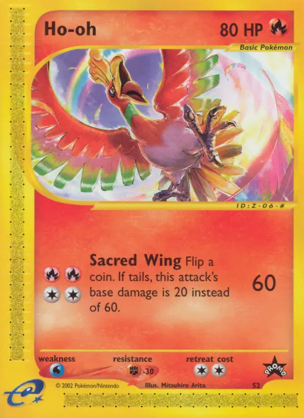 Ho-oh Pokemon card from WOTC Promo