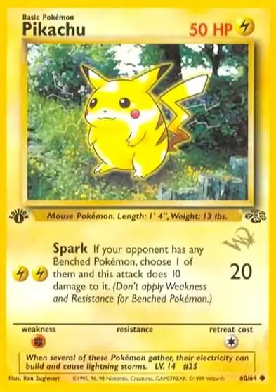 Pikachu Pokemon card from WOTC Promo