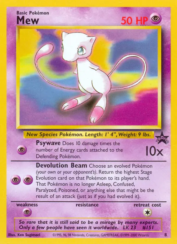 Mew Pokemon card from WOTC Promo