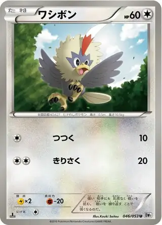 Rufflet Pokemon card from White Collection