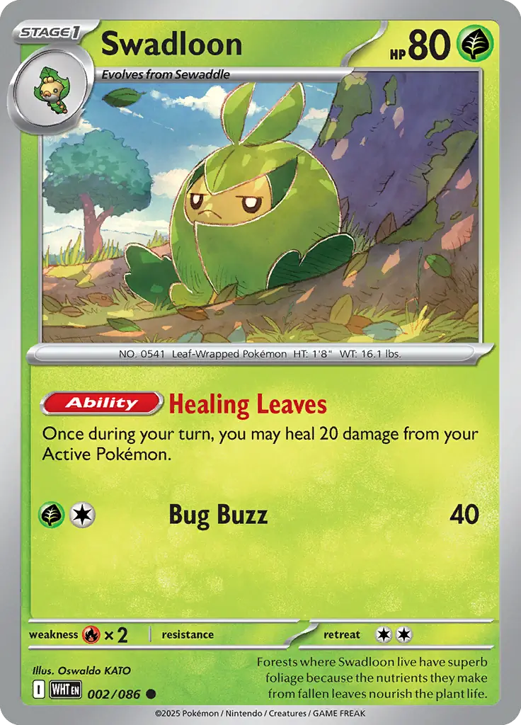 Swadloon Pokemon card from White Flare