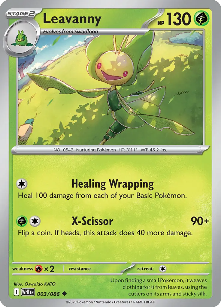 Leavanny Pokemon card from White Flare