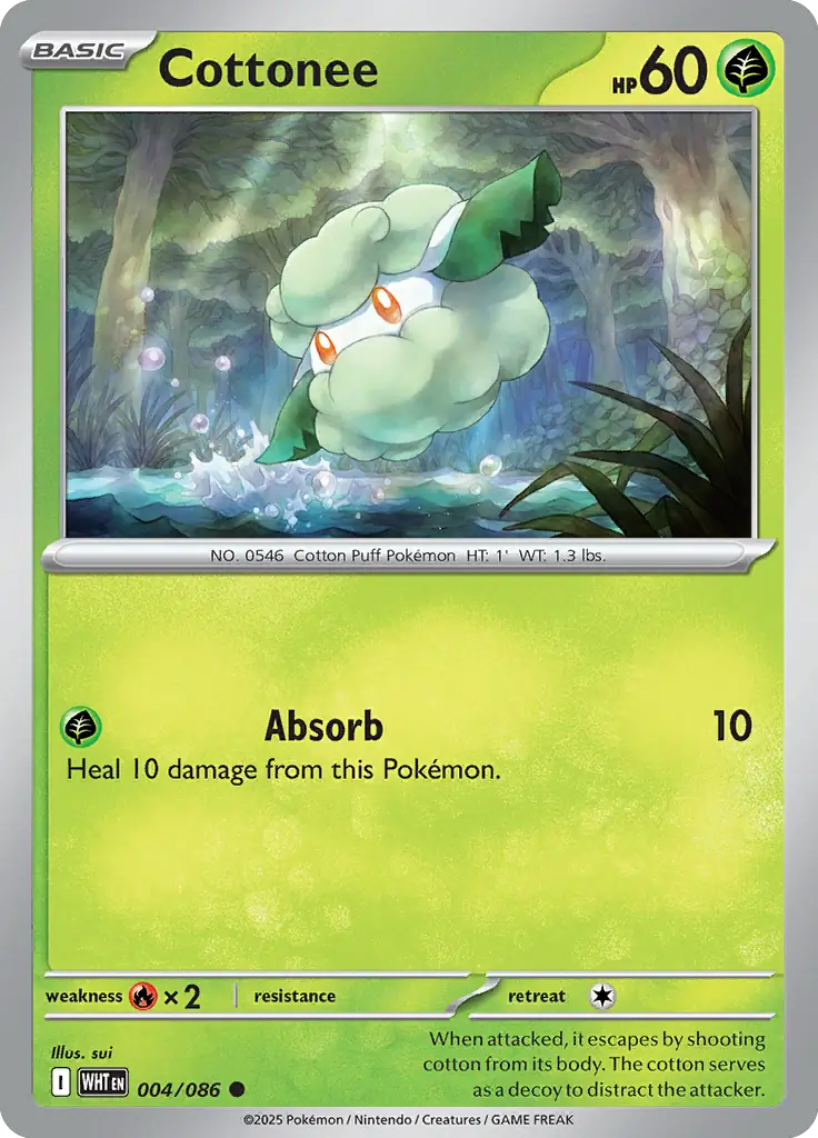 Cottonee Pokemon card from White Flare