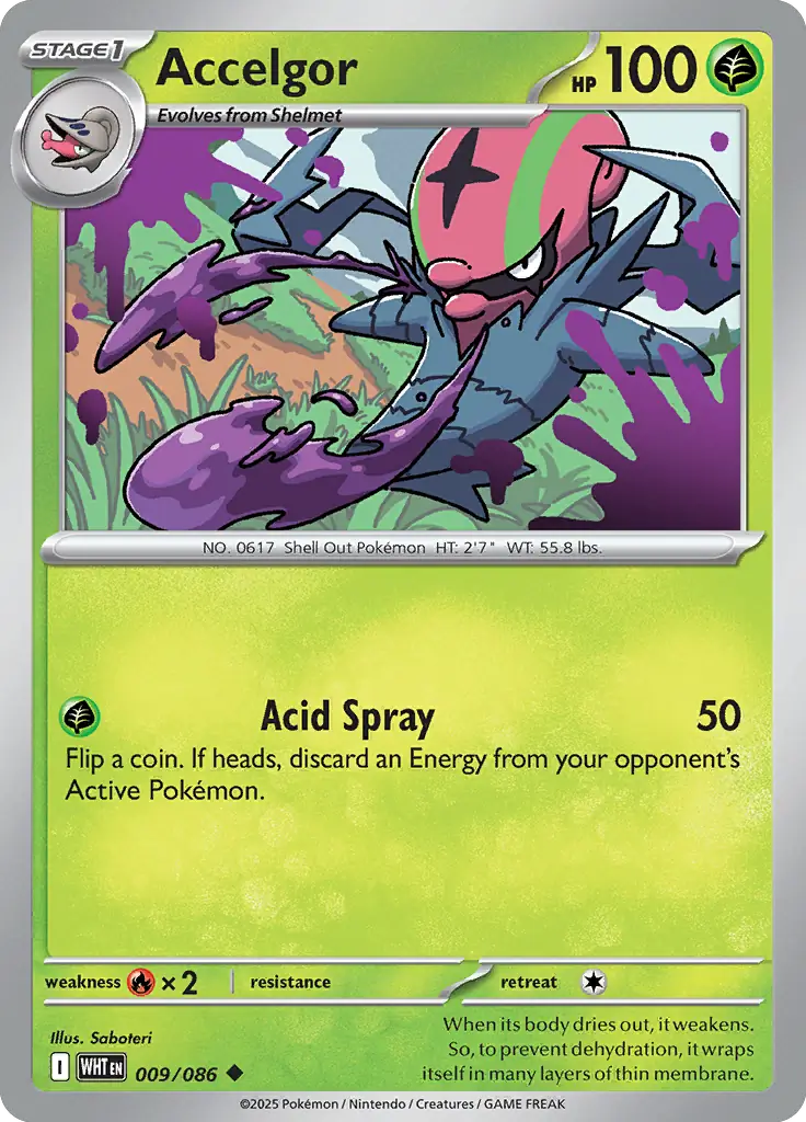 Accelgor Pokemon card from White Flare