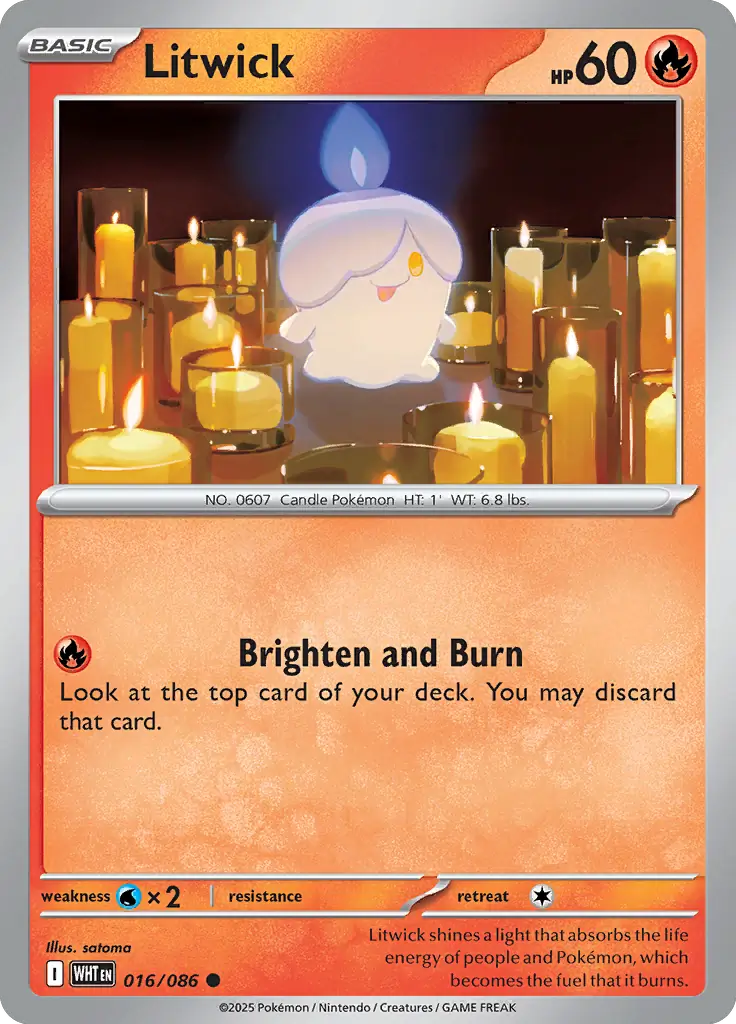 Litwick Pokemon card from White Flare