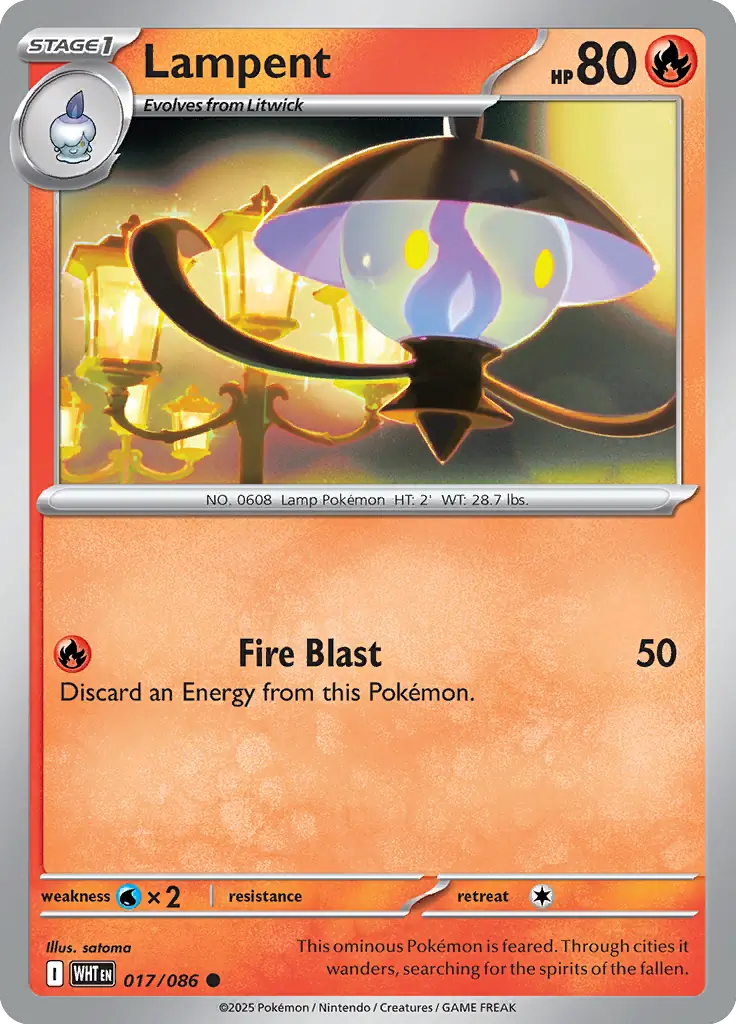 Lampent Pokemon card from White Flare