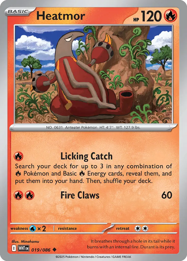 Heatmor Pokemon card from White Flare