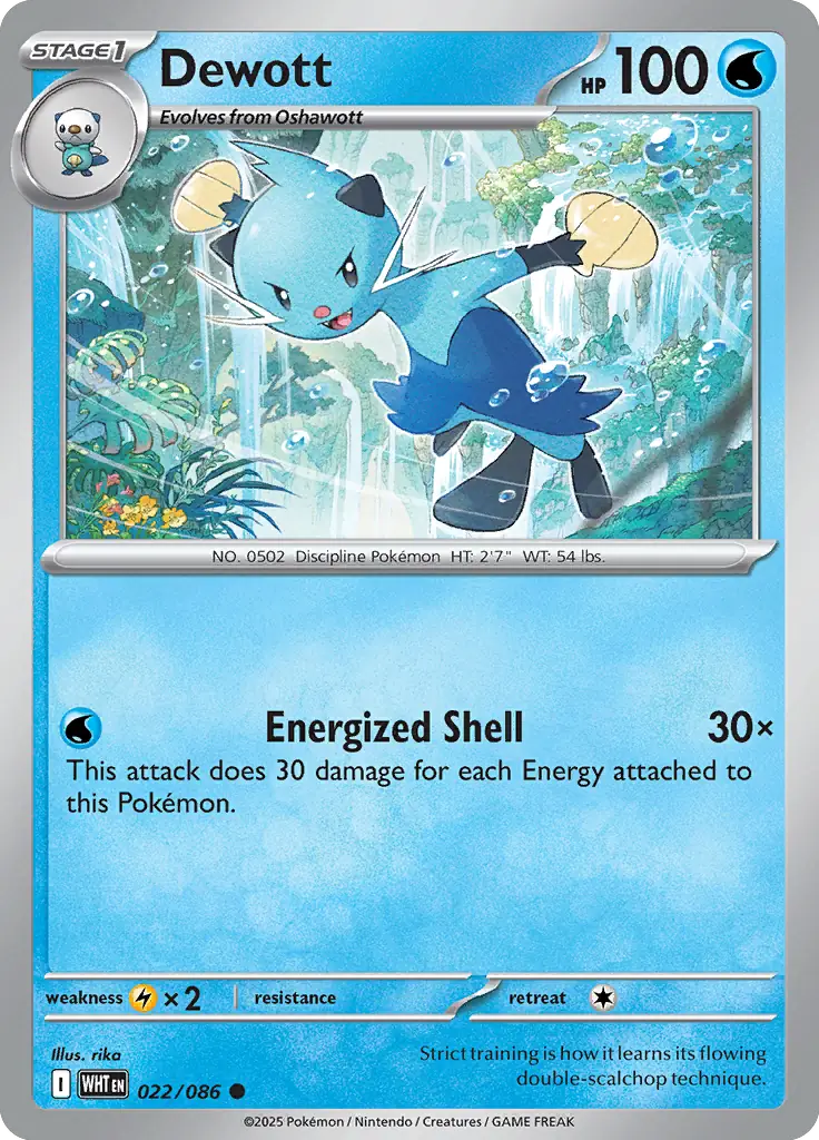 Dewott Pokemon card from White Flare