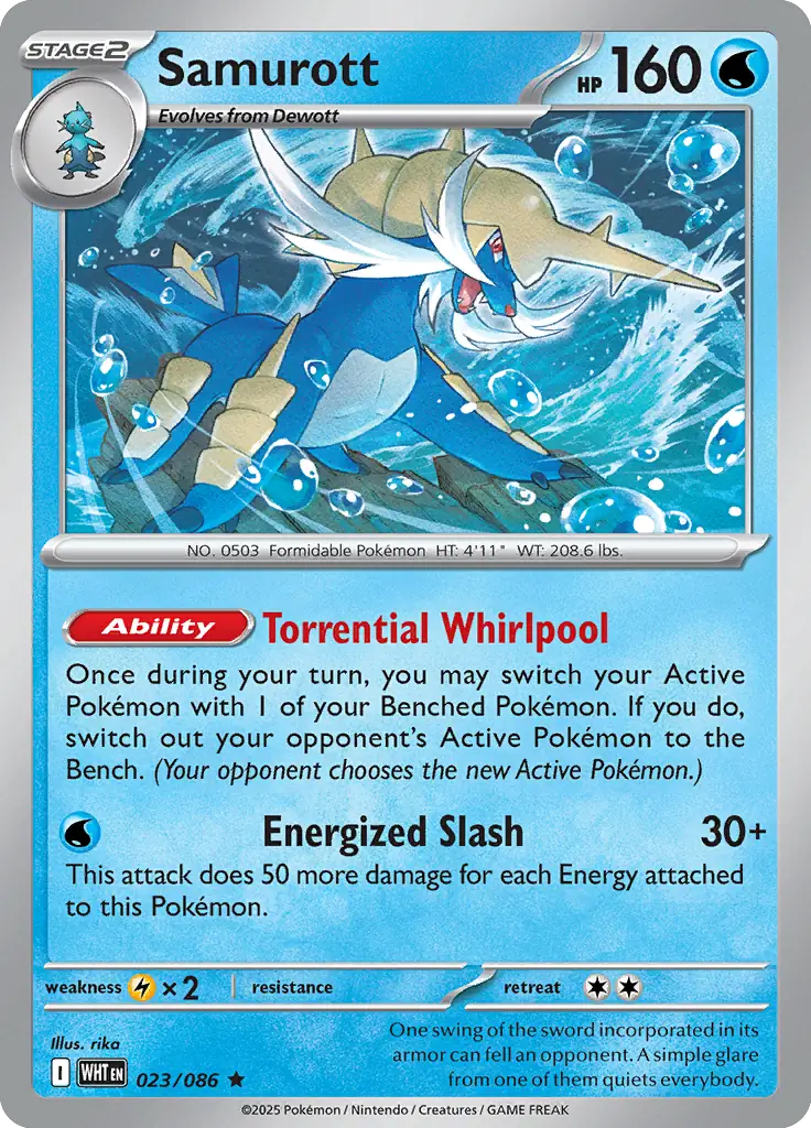 Samurott Pokemon card from White Flare