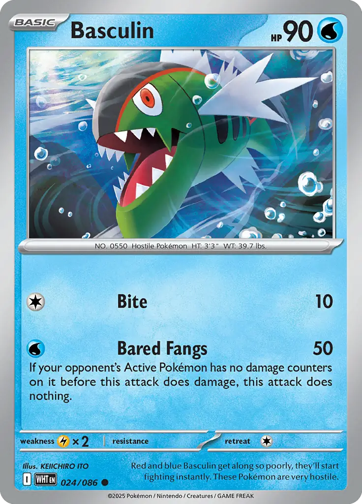 Basculin Pokemon card from White Flare